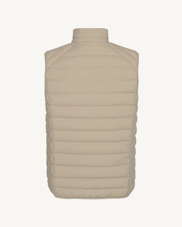 Doudoune sans manches stretch Beige Arafo