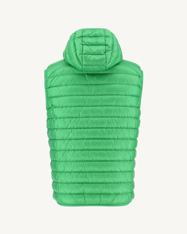 Doudoune sans manches à capuche Vert Pat