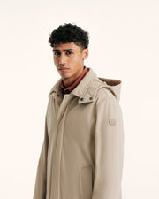 Imperméable à capuche amovible Beige Athenes