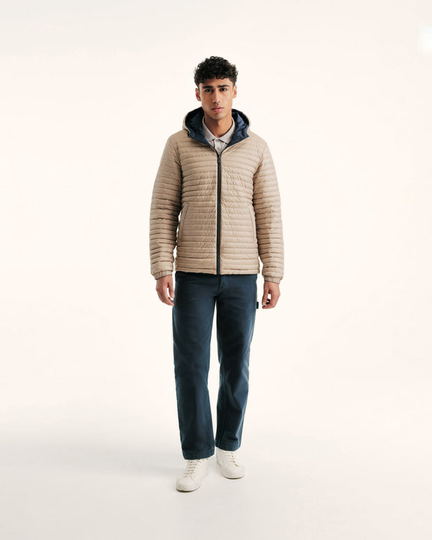 Doudoune ultralégère réversibles Marine/Beige Chicago 2.0