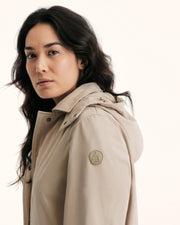 Imperméable à capuche amovible Beige Corinthe