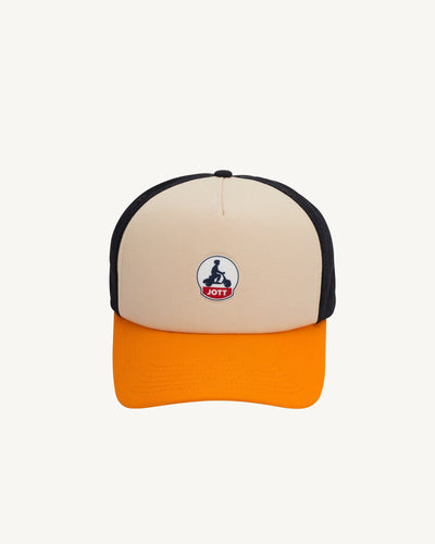 Casquette bicolore à filet Tangerine/Argile/Noir Sail