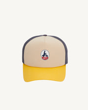 Casquette bicolore à filet Miel/Argile/Marine Sail