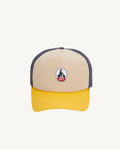 Casquette bicolore à filet Miel/Argile/Marine Sail