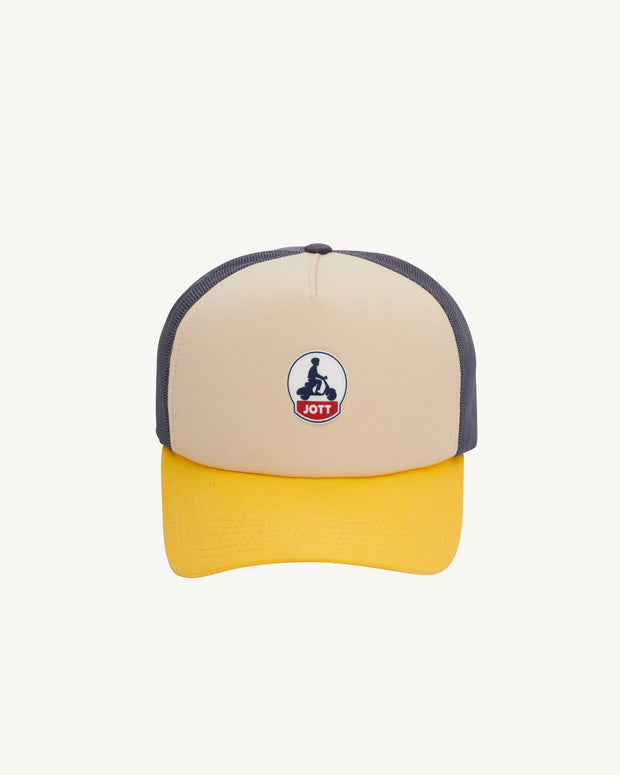 Casquette bicolore à filet Miel/Argile/Marine Sail