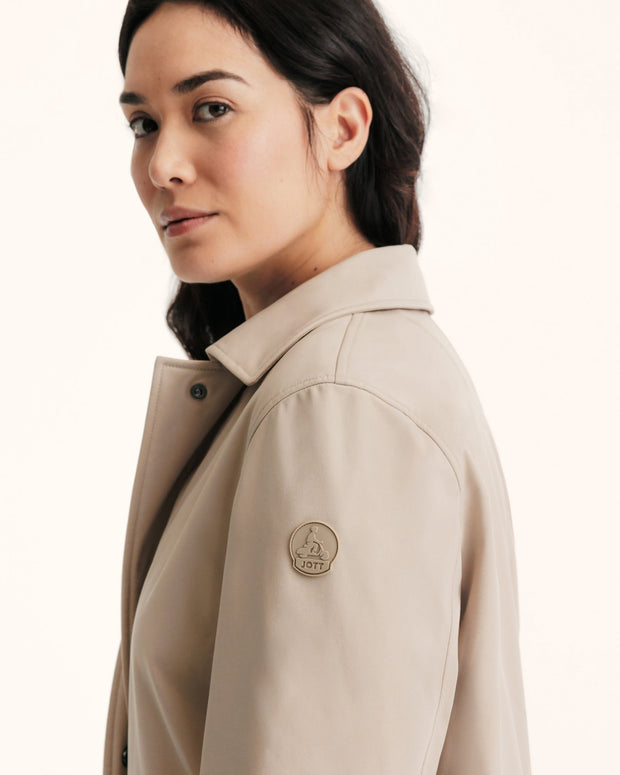 Imperméable à capuche amovible Beige Corinthe