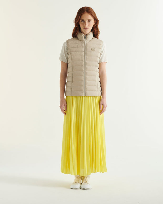 Doudoune sans manches stretch Beige Grenada