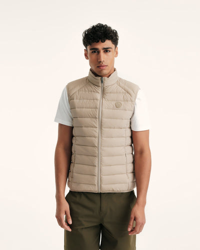 Doudoune sans manches stretch Beige Arafo