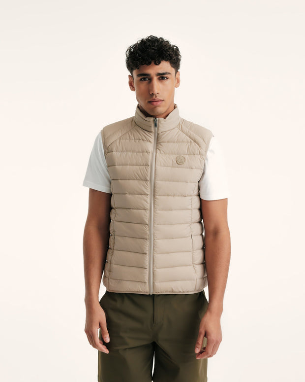 Doudoune sans manches stretch Beige Arafo