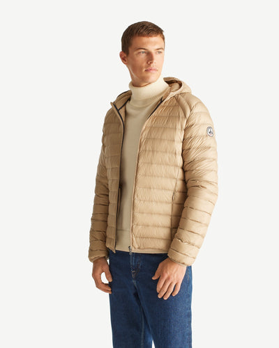 Doudoune légère à capuche Beige Nico