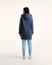 Imperméable à capuche amovible Marine Corinthe