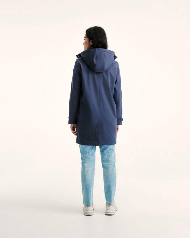 Imperméable à capuche amovible Marine Corinthe