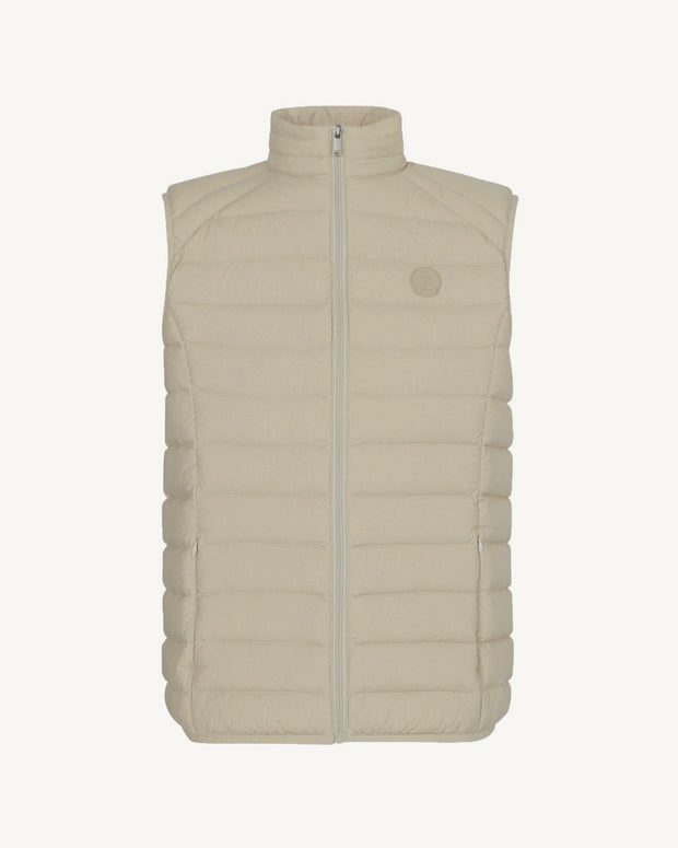 Doudoune sans manches stretch Beige Arafo