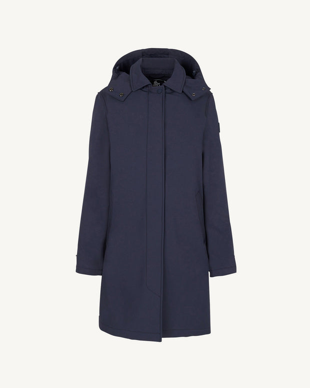 Imperméable à capuche amovible Marine Corinthe