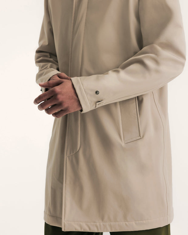 Imperméable à capuche amovible Beige Athenes