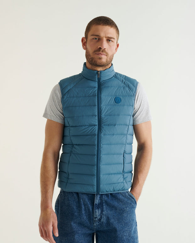 Doudoune sans manches stretch Bleu jeans Arafo