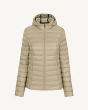 Doudoune légère à capuche Beige Cloe