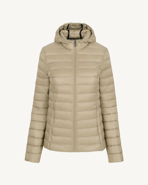 Doudoune légère à capuche Beige Cloe
