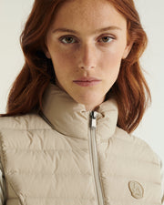 Doudoune sans manches stretch Beige Grenada