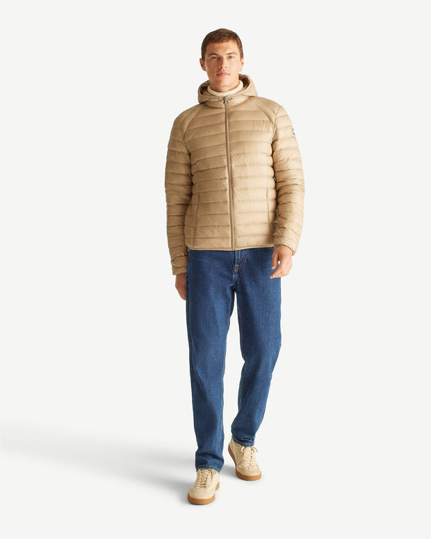 Doudoune légère à capuche Beige Nico