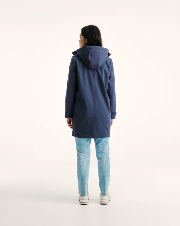 Imperméable à capuche amovible Marine Corinthe