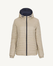 Doudoune réversible à capuche Ultralight Marine/Beige Bangkok 2.0