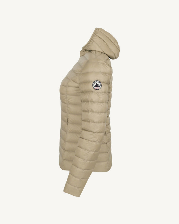 Doudoune légère à capuche Beige Cloe