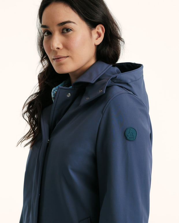 Imperméable à capuche amovible Marine Corinthe